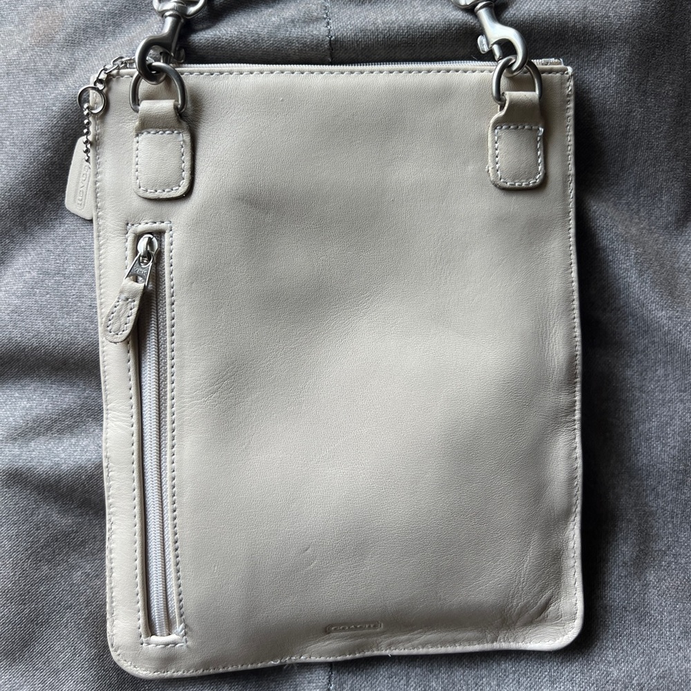 Coach Cream Leather Crossbody Purse
